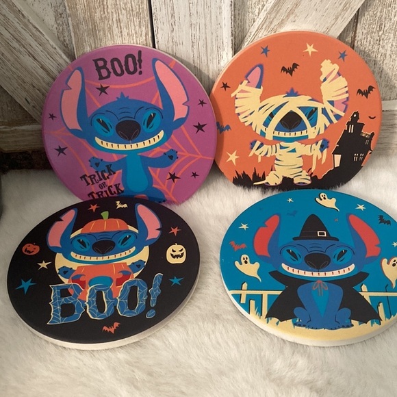 Disney Halloween Stitch Ceramic Coasters - Picture 1 of 7